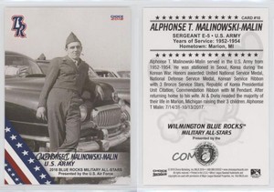 2018 Choice Wilmington Blue Rocks Military All-Stars Alphonse T Malinowski-Malin