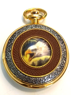 Reloj Bolsillo Franklin Como Nuevo Alaskan Chilkat Eagle Reserva De Colección Piezas y Reparación Foto 1 de 4