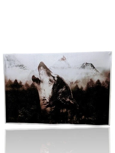 Unframed TYG Canvas Wall Art Wolf Howling TYGSLL-C 12x 18 inch - Image 1 of 4