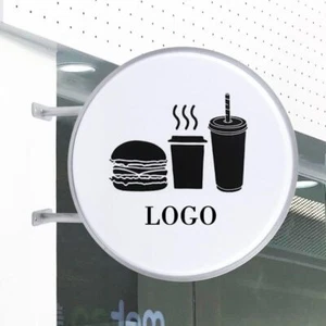 Caja de luz LED iluminada de doble cara para proyectar publicidad exterior redonda - Imagen 1 de 12