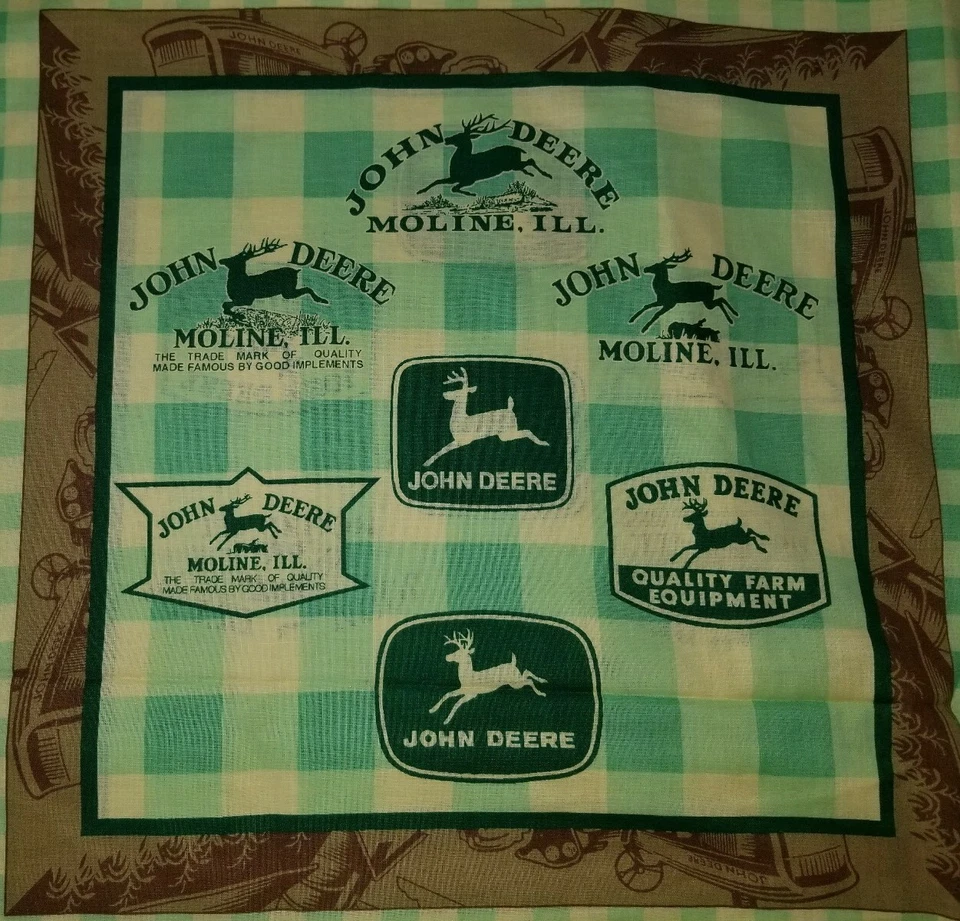 16" ACCENT PILLOW COVER JOHN DEERE TRACTOR FARM FARMER MOLINE ILLINOIS PLAID - Image 1 of 1