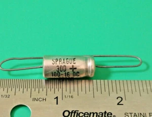 SPRAGUE TE1162 30D AXIAL CAPACITOR 100uF 16VDC - Picture 1 of 5