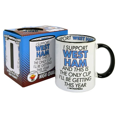 I SUPPORT WEST HAM MUG Gift for HAMMERS Fan FOOTBALL Gift Boxed - Image 1 of 4