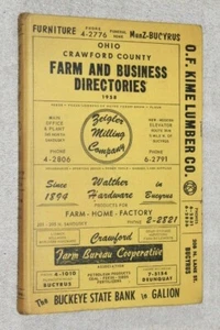 Directorio de granjas y negocios del condado de Crawford Ohio 1958 de directorios rurales - Imagen 1 de 7