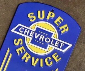 GENUINE CHEVROLET SERVICE WALL THERMOMETER METAL MAN CAVE GAME ROOM SHOP GM - Picture 1 of 5