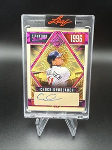 2025 Leaf Seasons In The Sun Signature Seasons Pink Chuck Knoblauch /8 SSP Auto - Picture 1 of 3