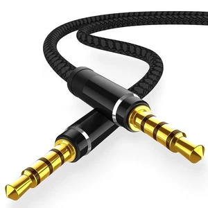 Hifi Headphone Aux Cable Audio Lead 3.5mm Jack to Jack Stereo PC Car Male 1.5M - Picture 1 of 2