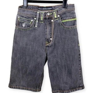 Rocawear Stonewash Gray Shorts Embroidered Girls 7 - Picture 1 of 9