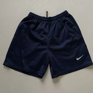 Vintage Nike Basketball Shorts Herren M marineblau 6" Schrittlänge sportlich Mesh 90er weißes Etikett - Bild 1 von 9