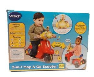 VTech 2-in-1 Map & Go Scooter - 12 - 36 Months - NOB - 70+ Songs, Melodies + - Picture 1 of 7