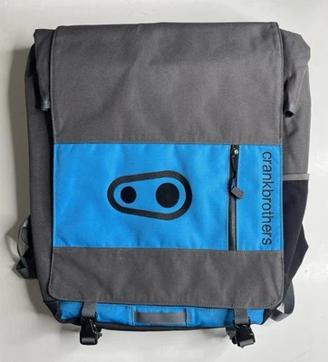 Bolsa traseira Crankbrothers equipamento de ciclismo armazenamento laptop azul cinza mensageiro - Imagem 1 de 4