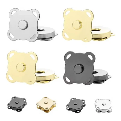 Magnetic Plum Button Snap Clasps 14/18mm Fasteners Closures for Purse Bag Craft - Image 1 of 4