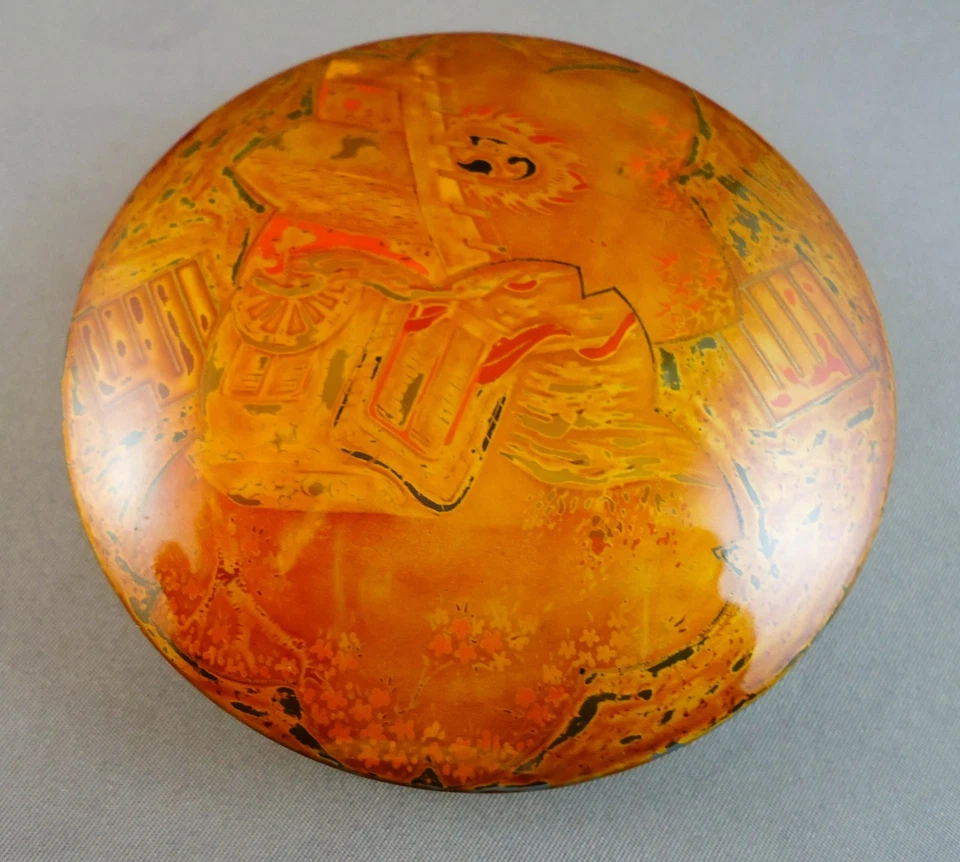 Hermosa laca japonesa Urushi Kogo, cuento de Genji, firmada Yusetsu Foto 1 de 4