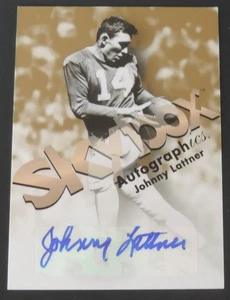2012 FLEER RETRO JOHNNY LATTNER AUTOGRAPH SKYBOX AUTOGRAPHICS NOTRE DAME - Picture 1 of 2