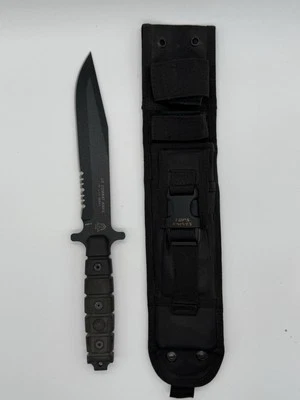 "Cuchillo de combate Tops 13"" EE. UU. de Laci Szabo T-964 dentado ~ hecho en EE. UU. - nunca usado" Foto 1 de 4