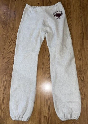 Pantalones deportivos de fútbol americano vintage de los 80 Champion tejido inverso Virginia Tech Hokies XL Foto 1 de 4