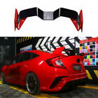 Red+Black Rear Spoiler Tail Trunk Gull Wing Fit For 2016~2020 Honda Civic 10Th