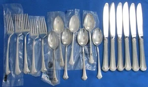 18 Pieces Towle Chippendale Sterling Silver Flatware- Teaspoons, Forks, Knives - Picture 1 of 12