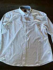 Michael Strahan Men's Button Up White Polka Dot Long sleeve Shirt Sz XXL - Picture 1 of 5