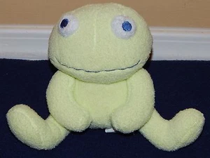 6" Little Me Green Plush Frog w/ Blue Eyes Stuffed Animal Lovey - Picture 1 of 1