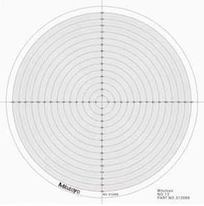 Optical Comparator Chart For Profile Projector Overlay Chart For Mitutoyo 512068 - Picture 1 of 1