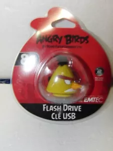Emtec Angry Birds 8 GB Go Yellow Bird Cle' USB Flash Drive NEW - Picture 1 of 8