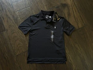 Polo Ralph Lauren Polo Shirt Youth S (8) Black Golf Performance Stretch NWT - Picture 1 of 5