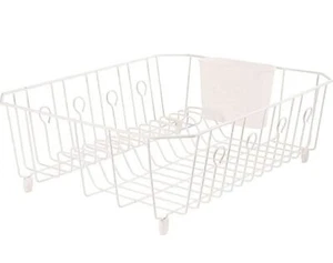 Rubbermaid 6032-ar-wht Dish Drainer, White Wire, Large - Picture 1 of 2