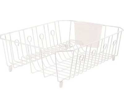 Escurridor de platos Rubbermaid 6032-ar-wht, alambre blanco, grande Foto 1 de 2