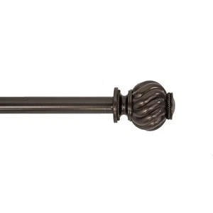 Mainstays 3/4" Bronze Knob Single Curtain Rod, 30-84", Bronze - Picture 1 of 4