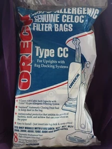 8 X GENUINE ORECK TYPE CC CCPK8DW VACUUM CLEANER DUST CELOC BAGS - Picture 1 of 5
