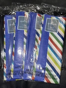 Hallmark Tissue Paper Lot of 4 Packages Blue And Stripes Sealed NEW - Picture 1 of 4