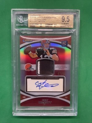 2010 FINEST ROOKIE PATCH AUTOGRAPHS RED REFRACTORS #77 COLT MCCOY 47/50 - Image 1 of 4