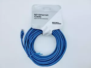 CAT 6 Ethernet Cable Lan Network CAT6 Internet Modem Blue RJ45 Patch 50" Cord - Picture 1 of 3