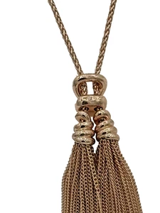 Collar Kendra Scott Estilo Lariat Tono Oro Rosa con Borla 29" Cadena Ajustable - Imagen 1 de 4