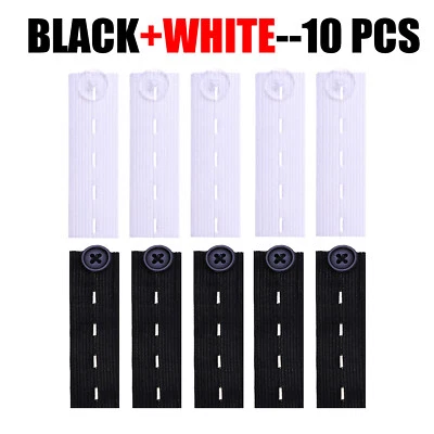 10x Cintura Extensora de Botón Elástico Ajustable para Pantalones Jeans Foto 1 de 4