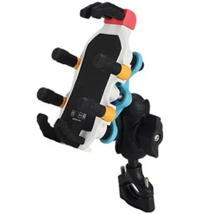 Vibration Dampening Bike Mount Adjustable Motorcycle Bracket for Smartphones - Photo 1 sur 10