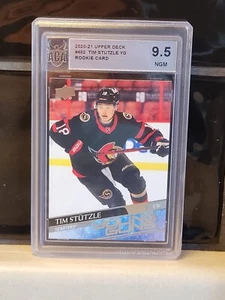 2020-21 Upper Deck Young Guns #482 Tim Stutzle Rookie YG RC ACA 9.5 NGM - Picture 1 of 2