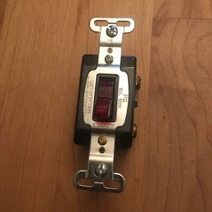 Pass & Seymour Legrand PS15AC1-RPL Single Pole Lighted Switch 15A 120V Spec - Picture 1 of 2