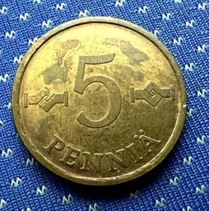1970 Finland 5 Pennia Coin UNC #M641 - Picture 1 of 2