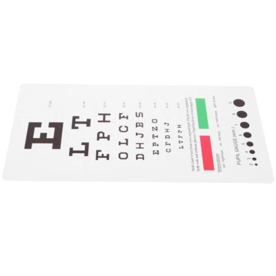 Eye Chart Portable Testing Eye Chart Plastic Double Sided Design For Wall New - Image 1 of 4