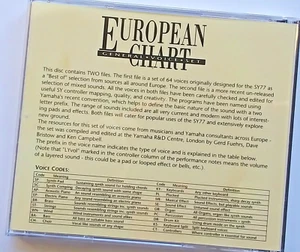 Yamaha SY77 European Chart Voice Sound Set on Floppy Disk In Original Jewel Case - Picture 1 of 6