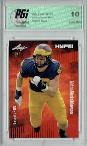 Aidan Hutchison 2022 Leaf HYPE! #84 Red SP, Only 5 Made Rookie Card PGI 10 - Picture 1 of 1