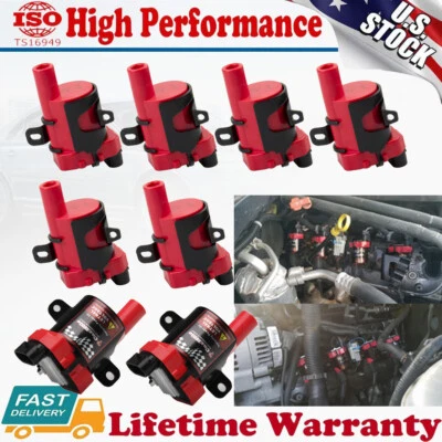 Bobinas de encendido de alto rendimiento para Chevrolet Silverado 1500 2003-2007 4,8 L 5,3 L Foto 1 de 4
