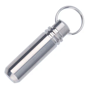 EDC Titanium Alloy Outdoor Travel Survival Waterproof Container Pill Storage Box - Picture 1 of 11