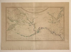“Chart of the NW Coast of America and the NE Coast of Asia” Faden 1794 - Picture 1 of 12