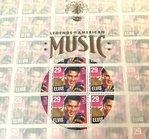 3 Mint Sheets ELVIS COMMEMORATIVE EDITION STAMPS - still in original sealed Wrap - Picture 1 of 7
