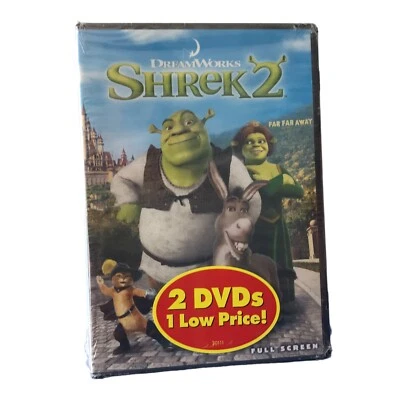 Shrek 2 for 1 DVDs Shrek and Shrek 2 Full Screen Dreamworks Brand New Sealed Foto 1 de 2