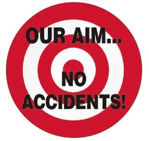 Our Aim No Accidents Hard Hat Decal Hardhat Sticker Helmet Label H209 - Picture 1 of 1