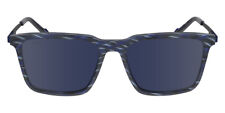 Zeiss ZSS Sunglasses Men Textured Blue/Gray 55mm New 100% Authentic